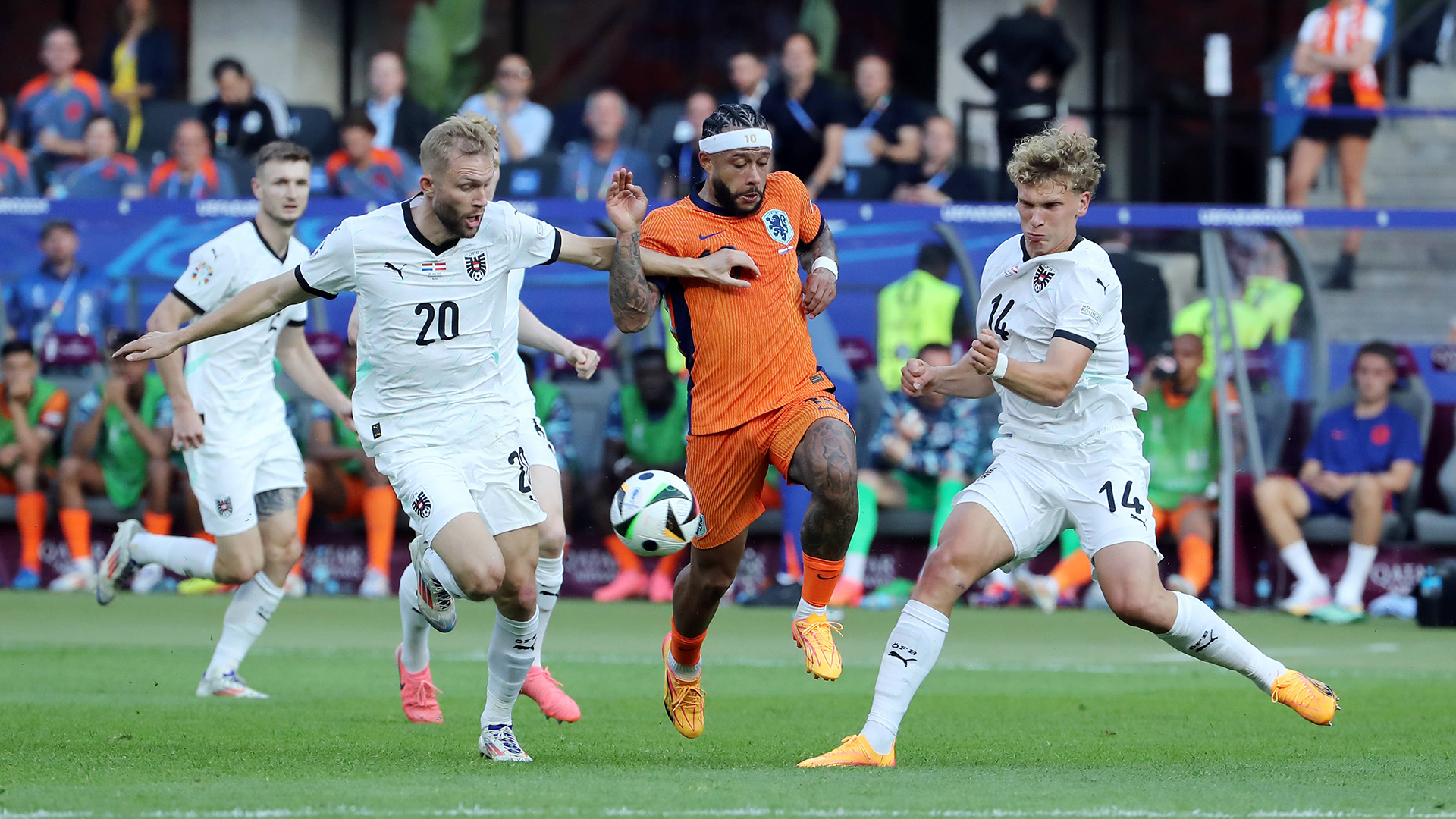 Konrad Laimer and Austria beat the Netherlands 3-2 to win Group D.