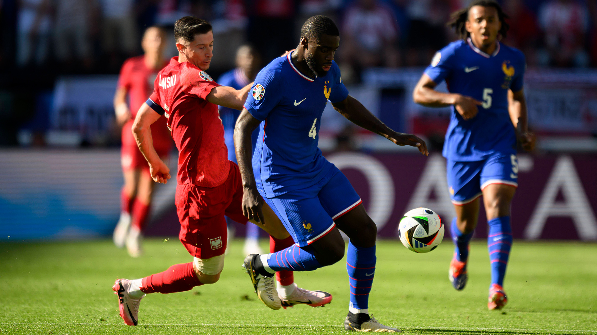 Dayot Upamecano played for France against Poland.