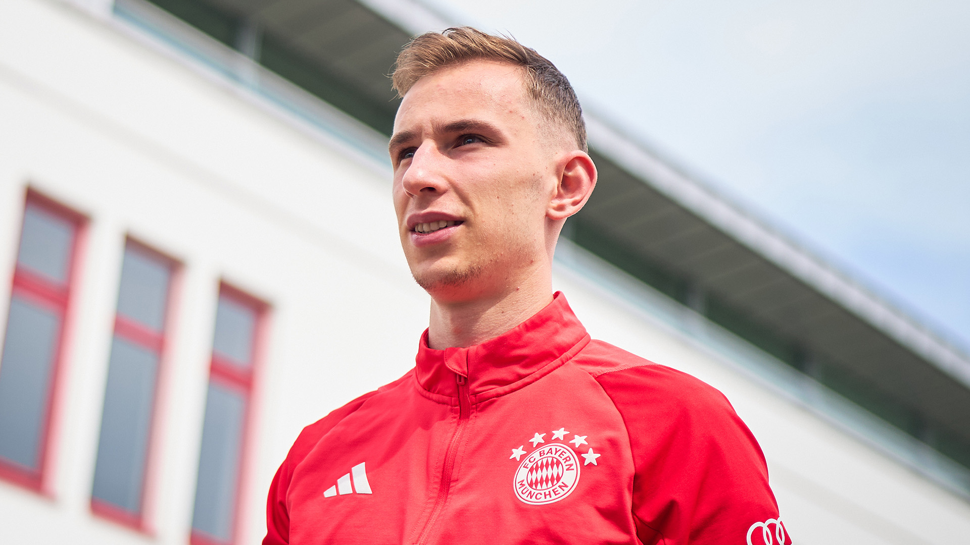 Lovro Zvonarek im Training des FC Bayern