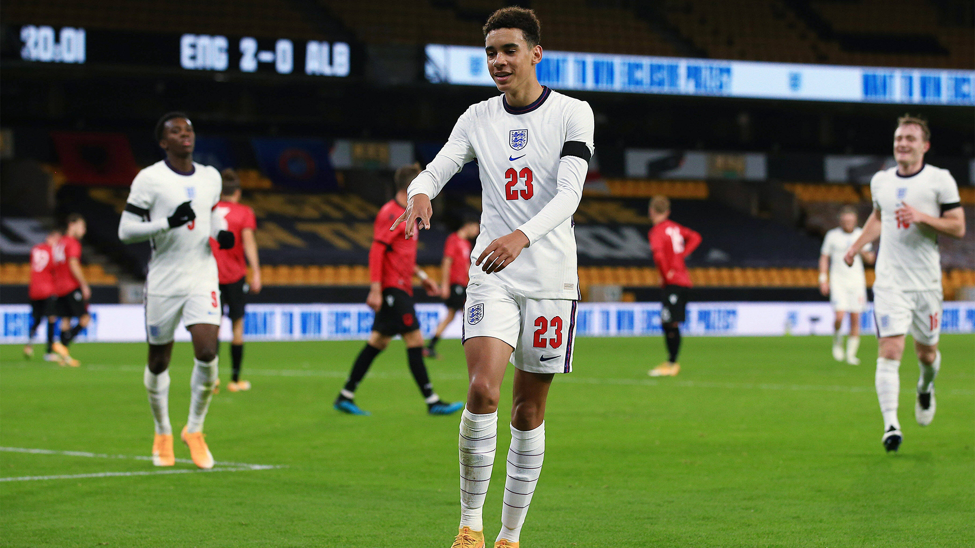 Jamal Musiala jubelte im November 2020 im Trikot der englischen U21.