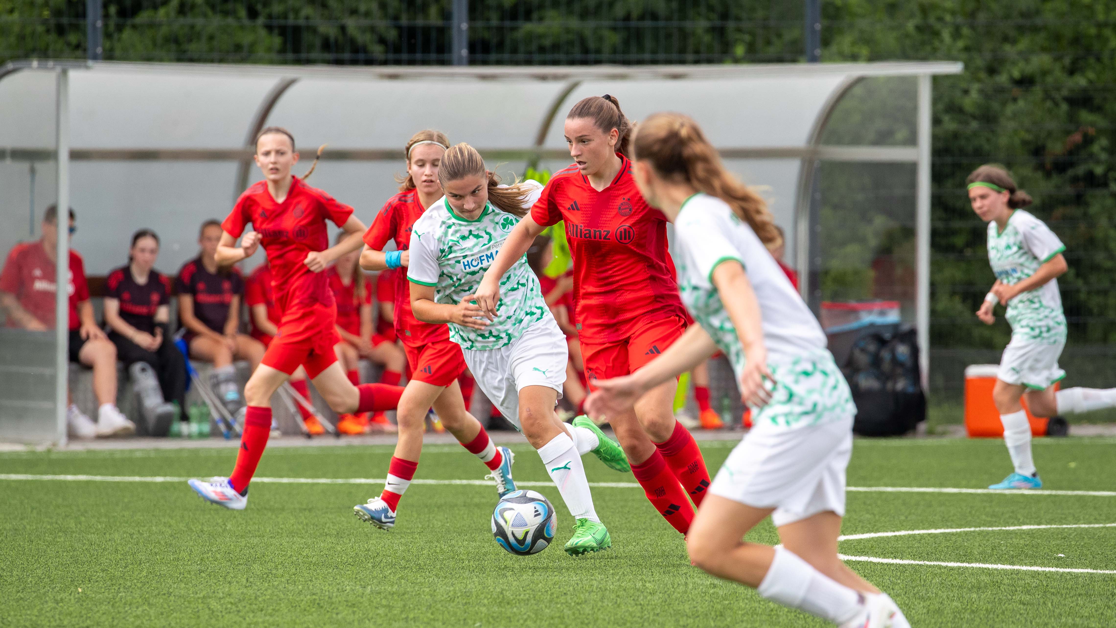 Tuana Morina erzielte am Samstag den 2:1-Siegtreffer für die U15 der FC Bayern Frauen gegen die U17 aus Fürth.