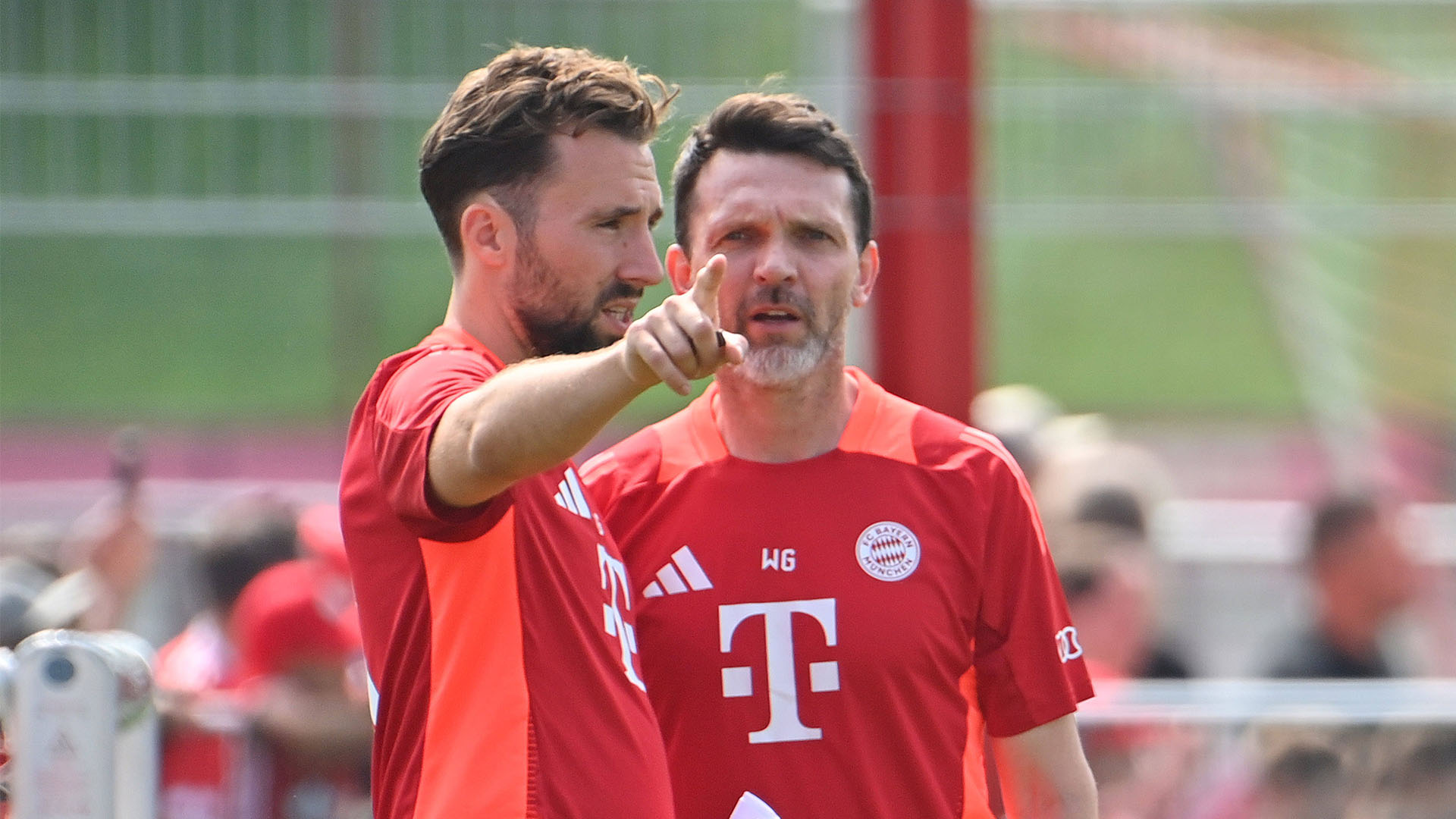 Walter Gfrerer & Bram Geers im Training des FC Bayern