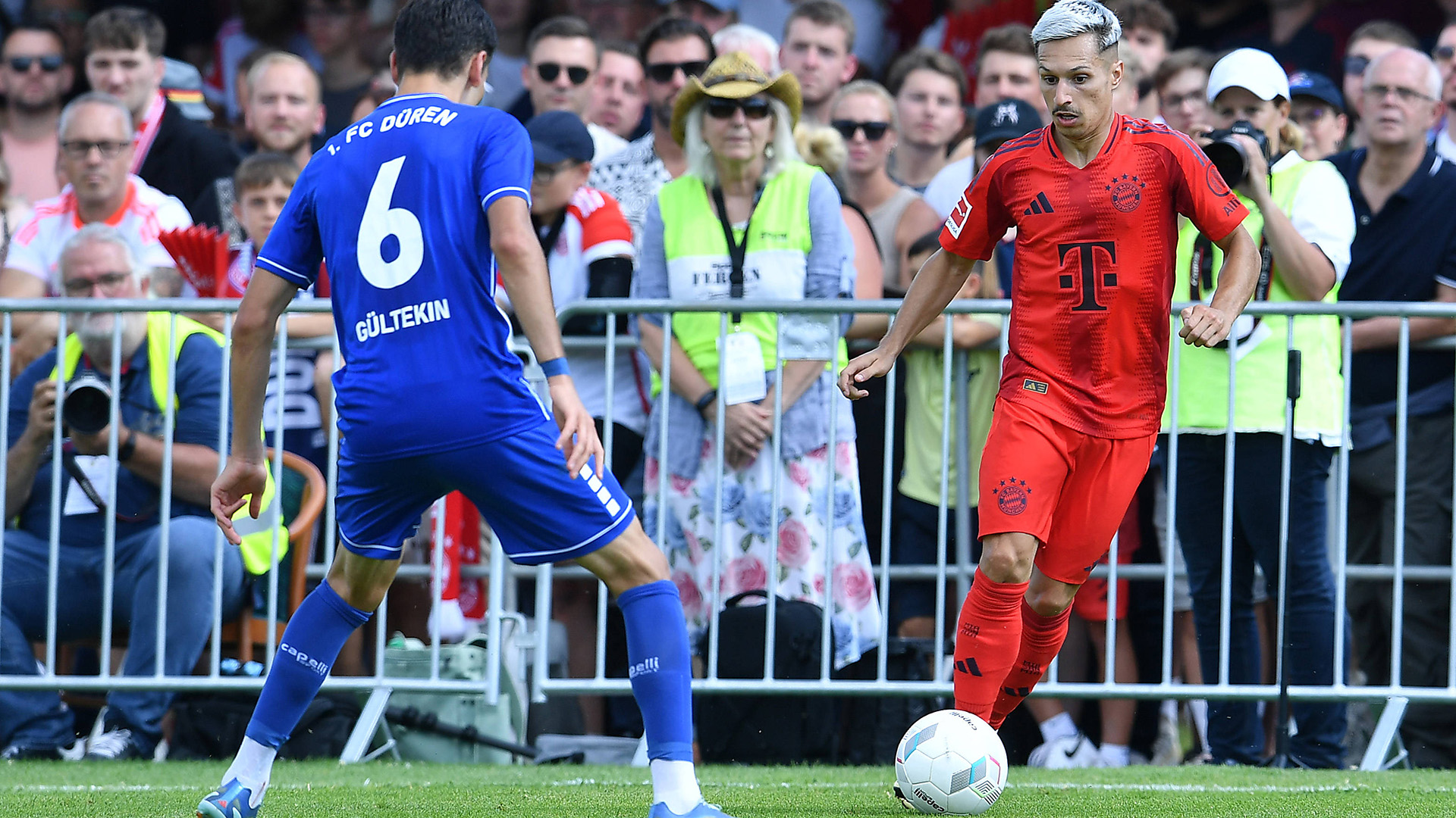 Scene from the friendly 1. FC Düren vs. FC Bayern