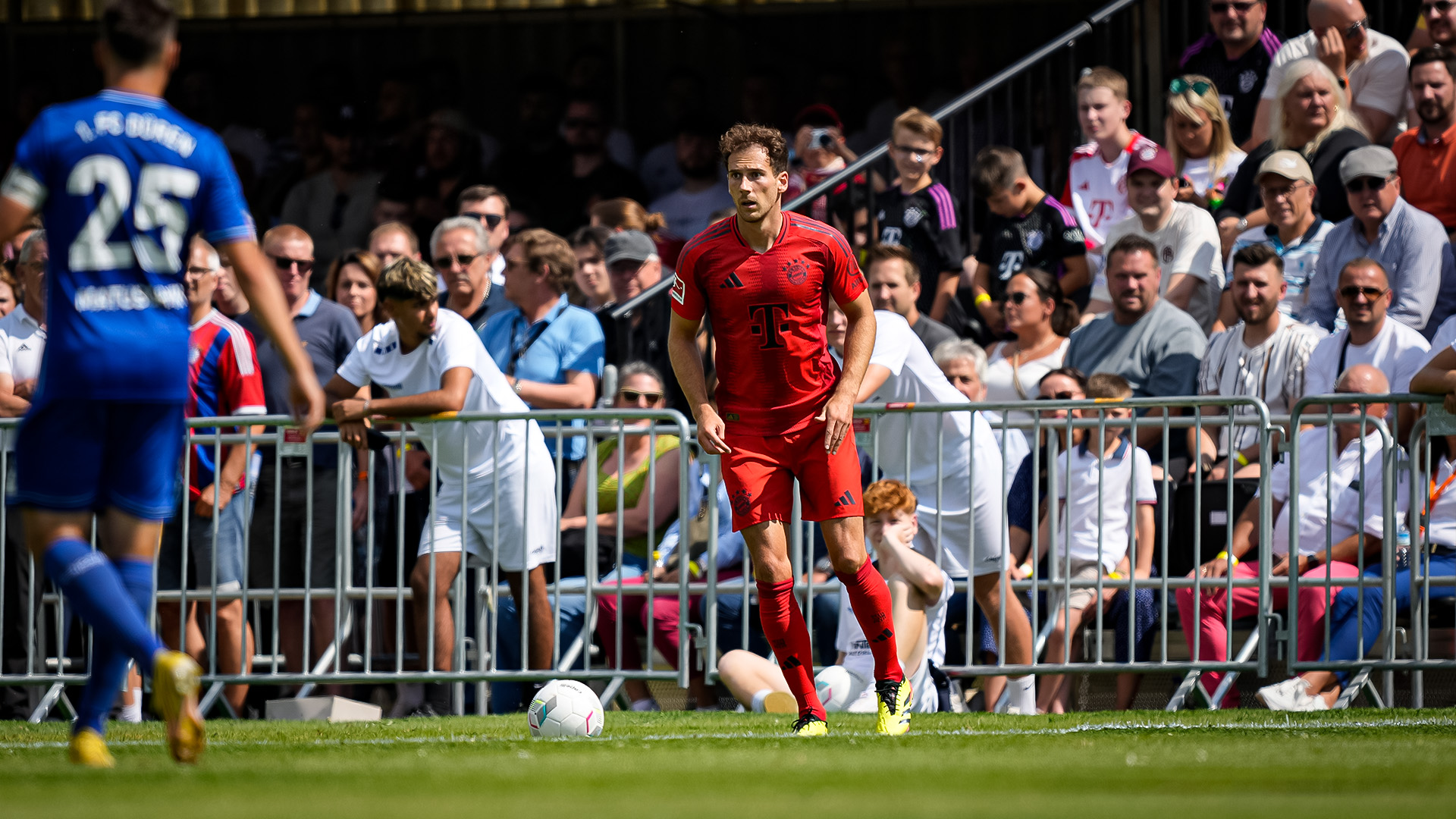 Scene from the friendly 1. FC Düren vs. FC Bayern