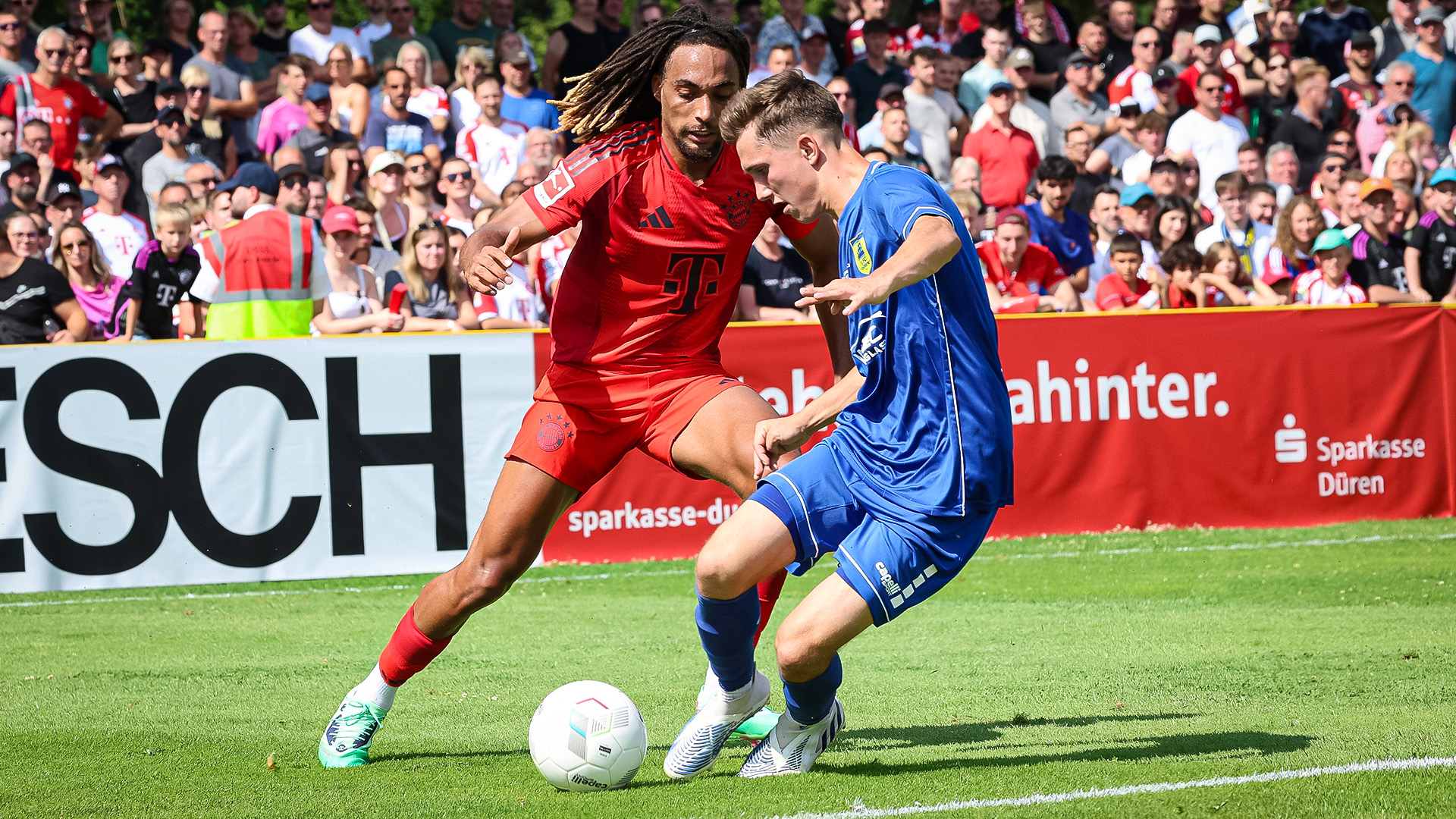 Scene from the friendly 1. FC Düren vs. FC Bayern