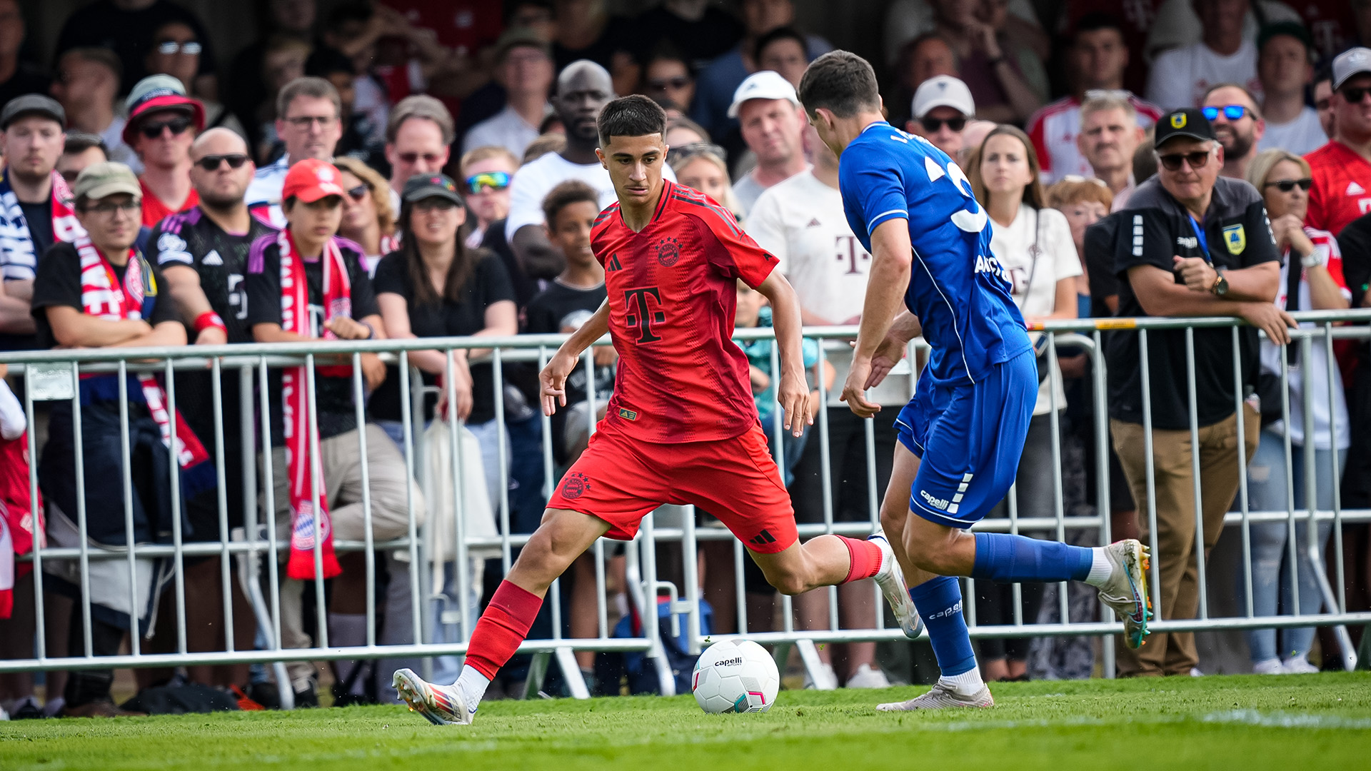 Scene from the friendly 1. FC Düren vs. FC Bayern