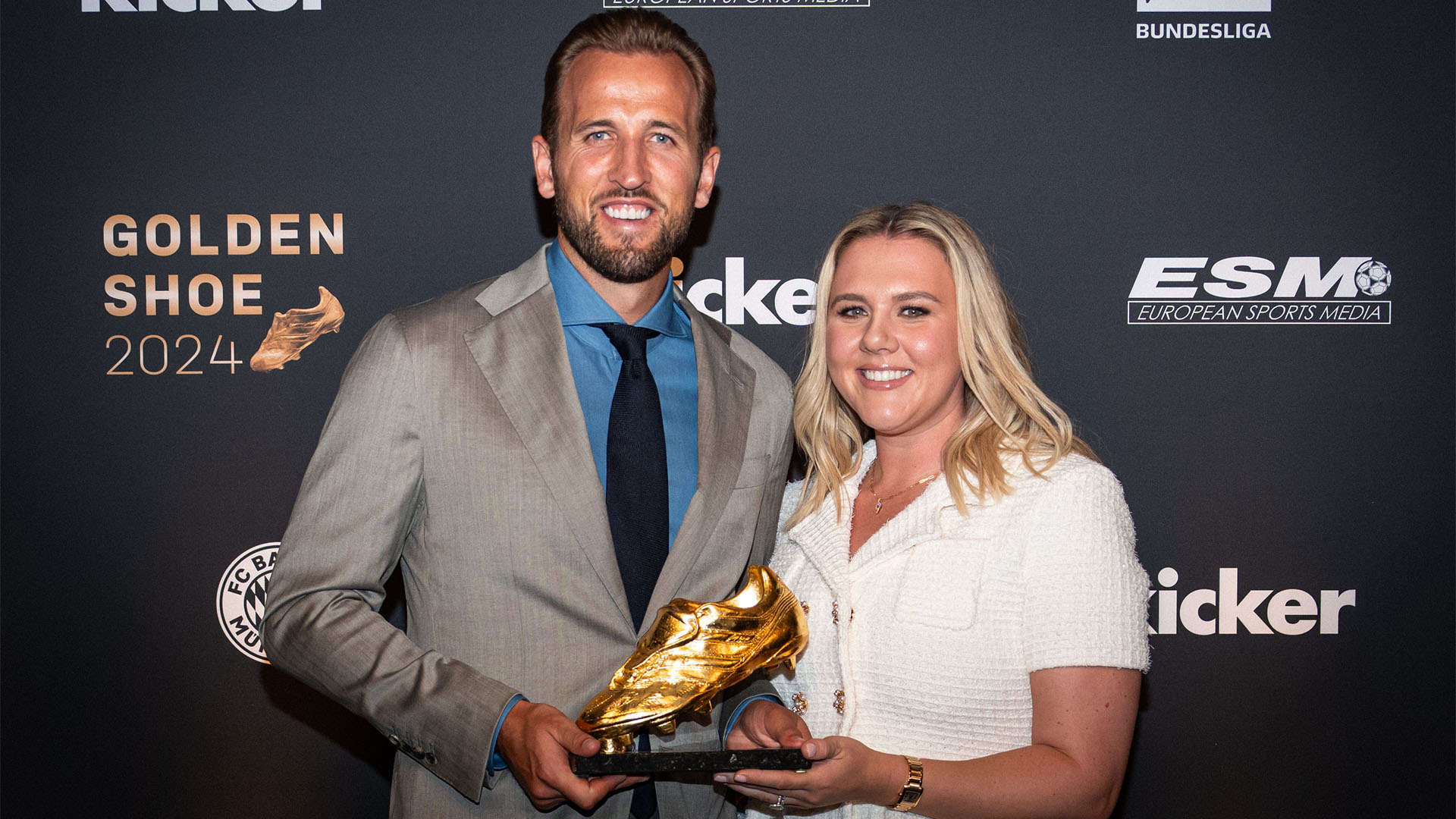 Harry Kane received the Golden Shoe award on Tuesday