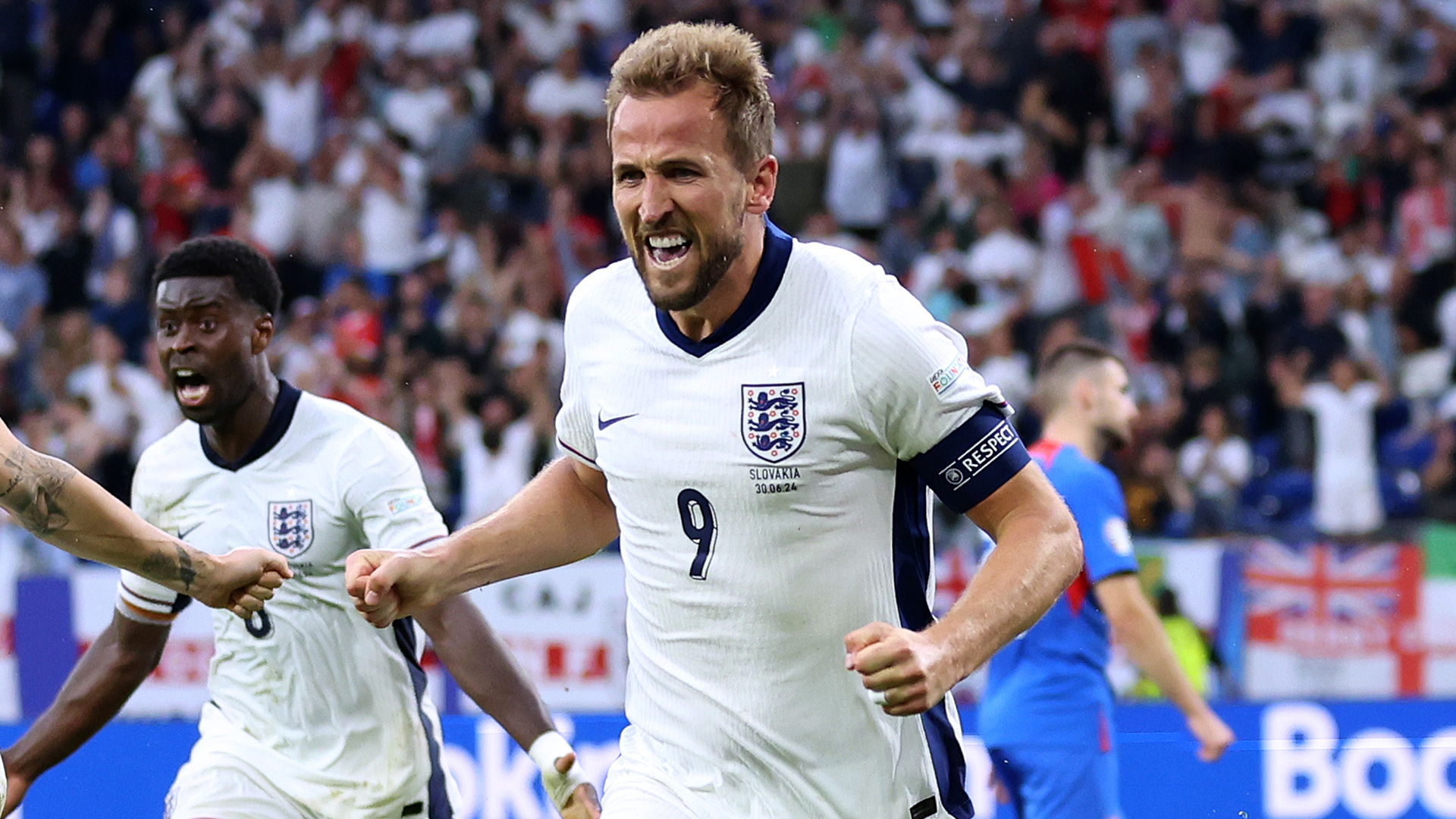 Harry Kane, futbolista del FC Bayern, con la camiseta de la selección inglesa