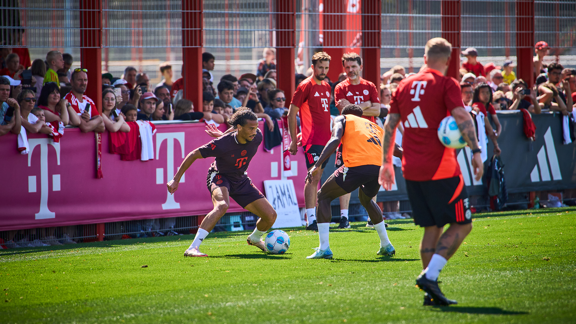 Leroy Sane during FC Bayern's training session