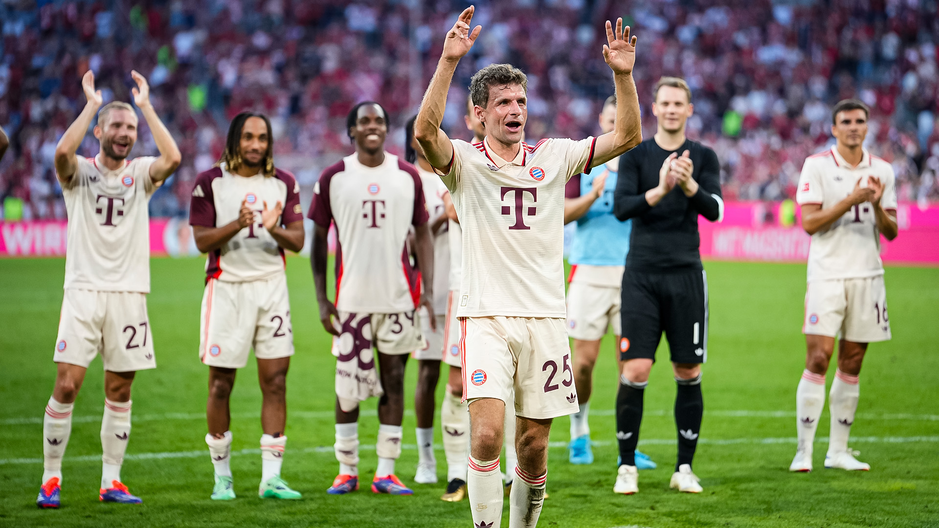 Thomas Müller after FC Bayern's home win against SC Freiburg