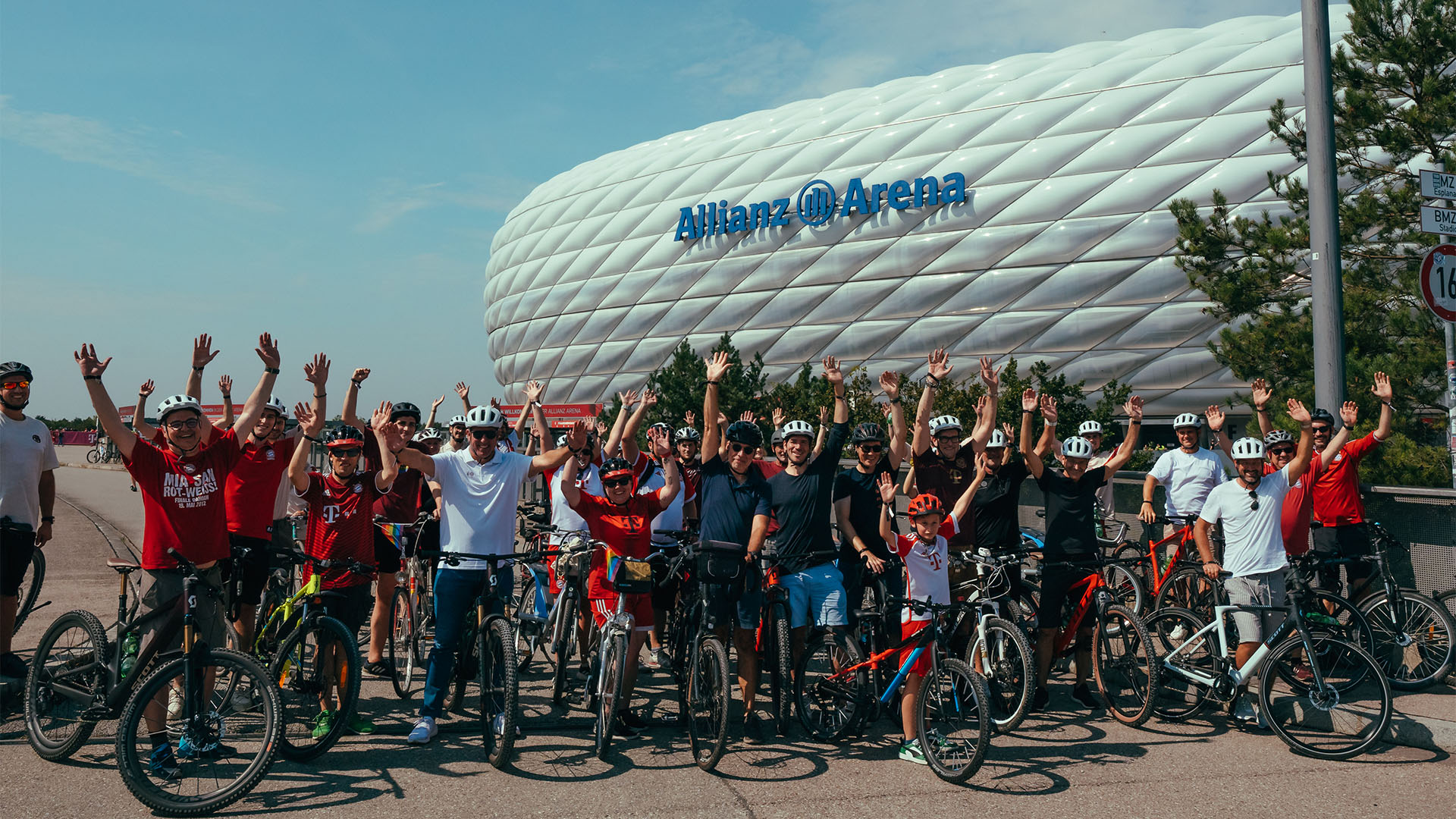 FC Bayern cycling campaign Allianz Arena