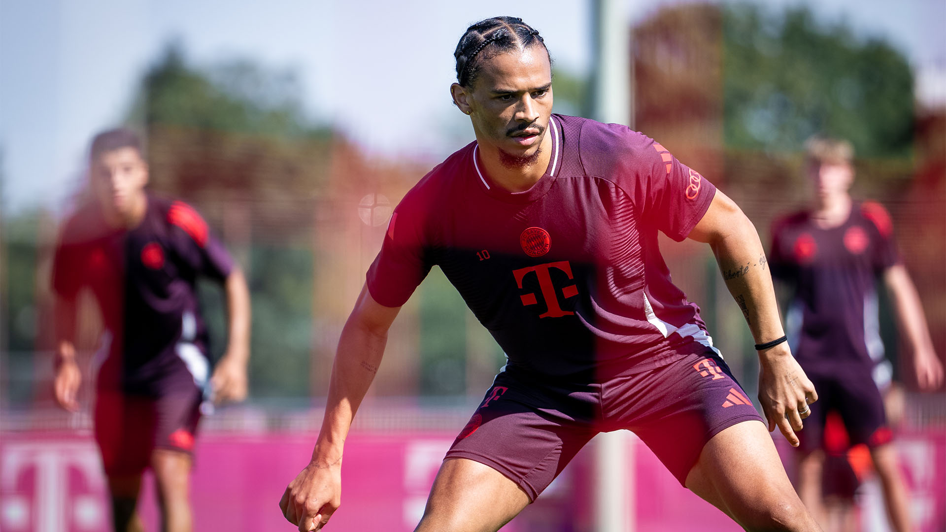 Leroy Sané im Training des FC Bayern