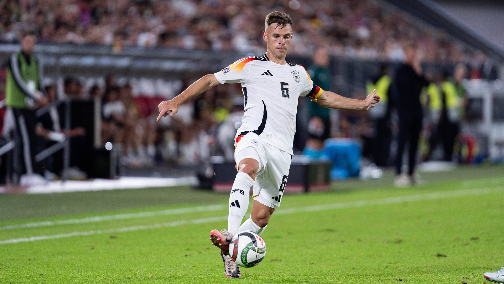 Joshua Kimmich on the ball against Hungary