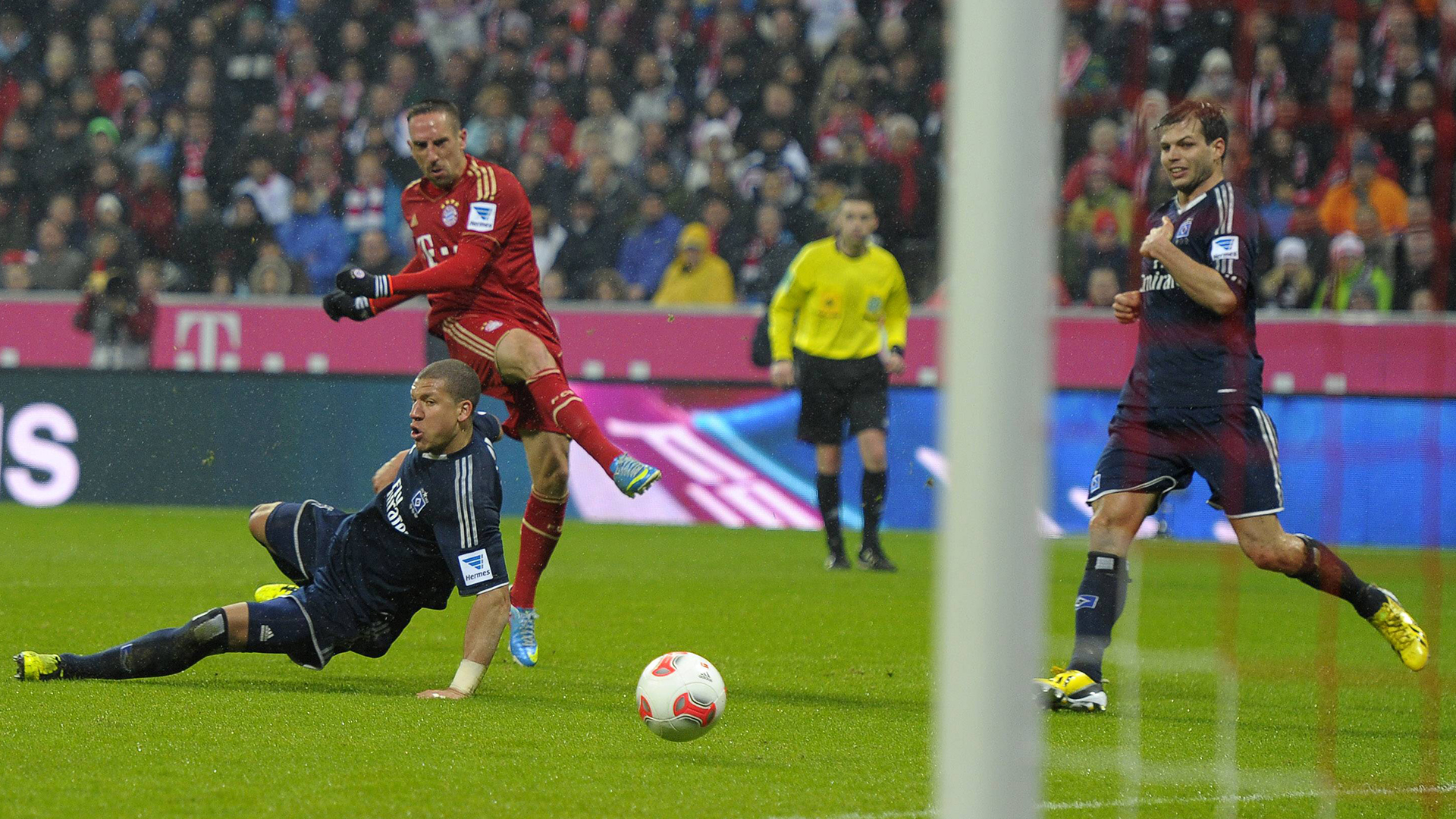 FC Bayern's Franck Ribéry in the match against Hamburger SV