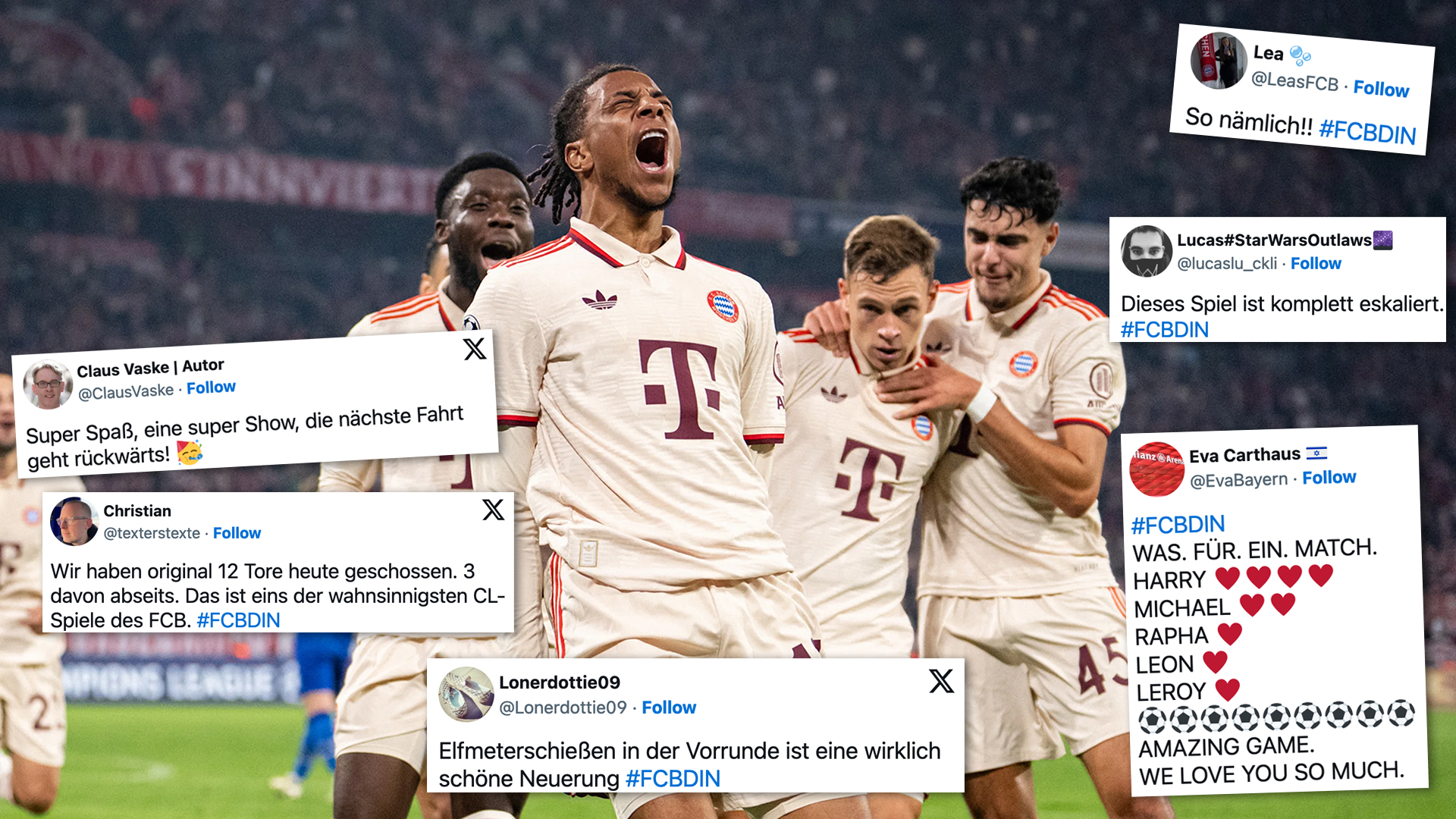 Die Tweets der FC Bayern-Fans zum 9:2 in der Allianz Arena gegen Dinamo Zagreb.