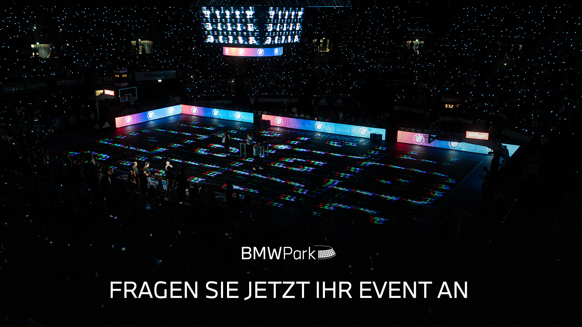 BMW Park Innenbereich mit LED-Videoboden für Events aller Art