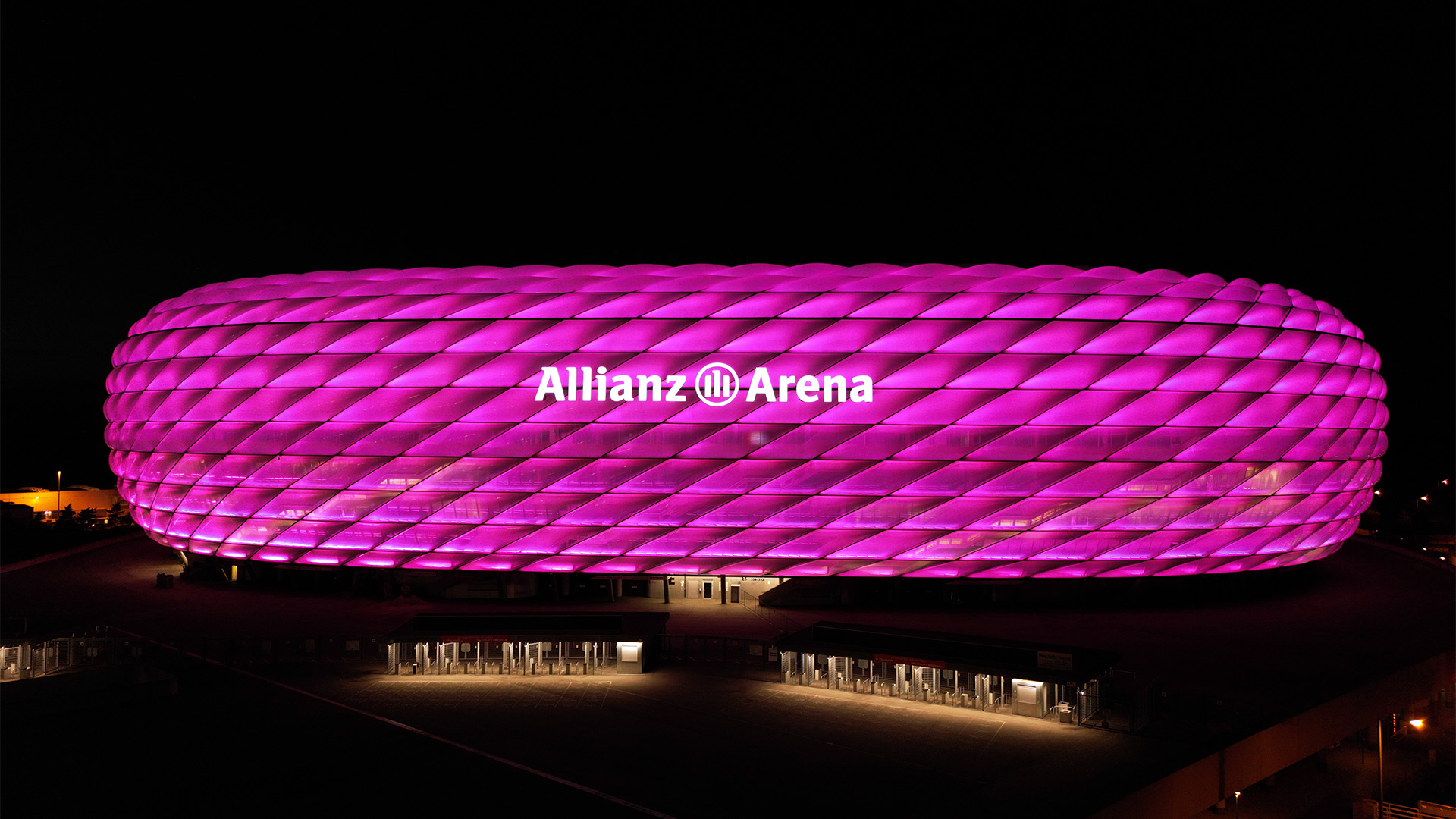 Allianz Arena lit up in pink for breast cancer awareness