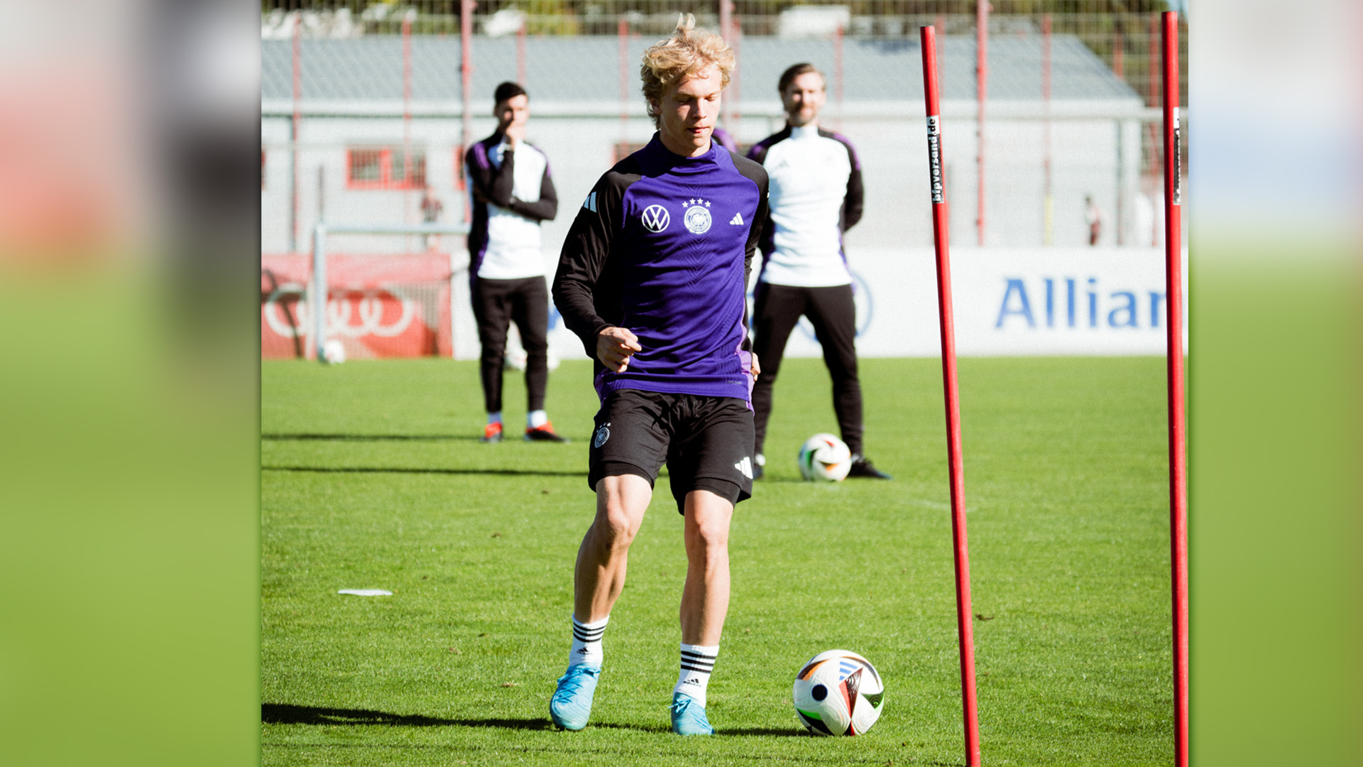 Frans Krätzig in training with the Germany U21 football team