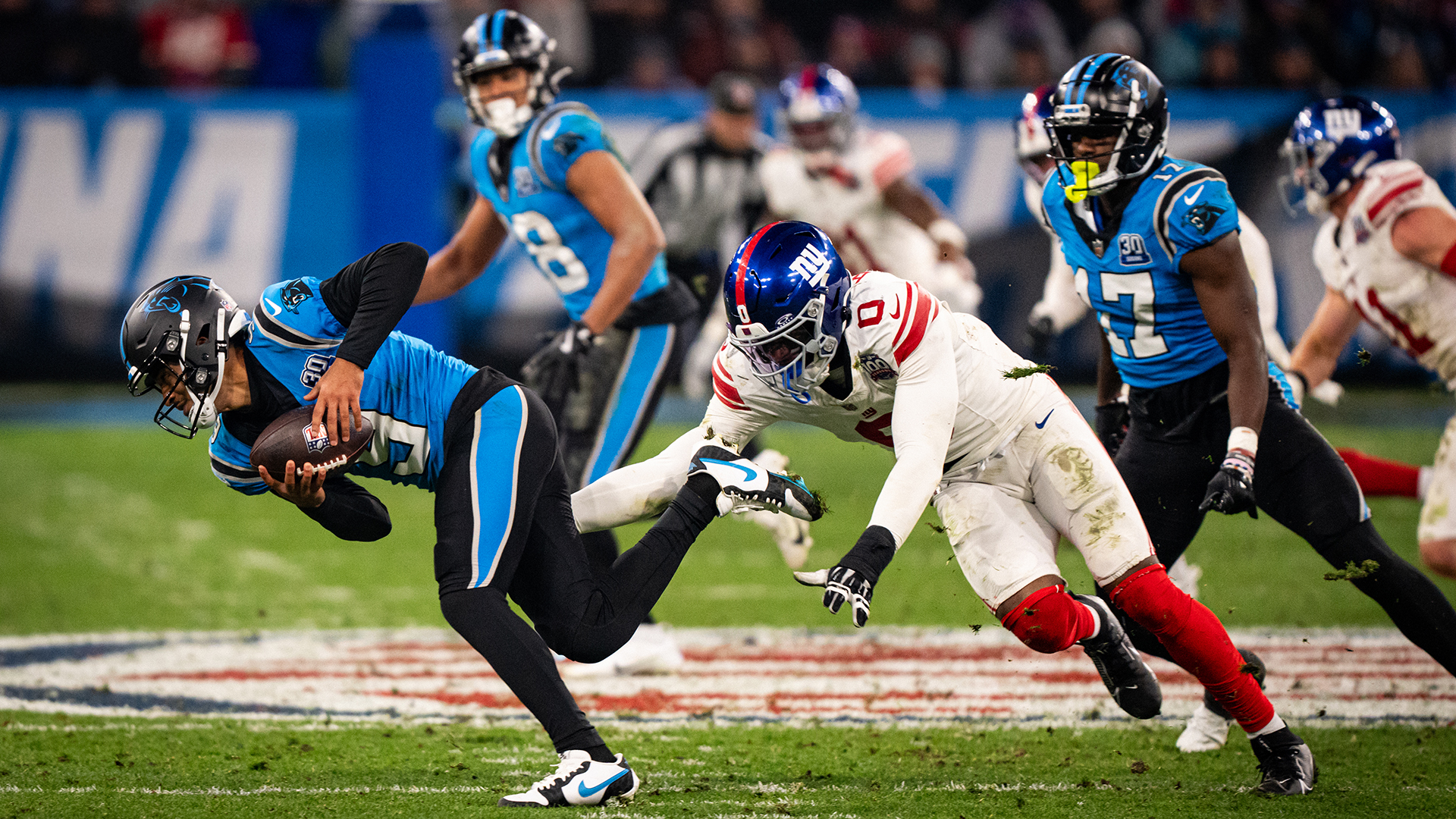 The NFL Munich Game between the New York Giants and the Carolina Panthers at the Allianz Arena