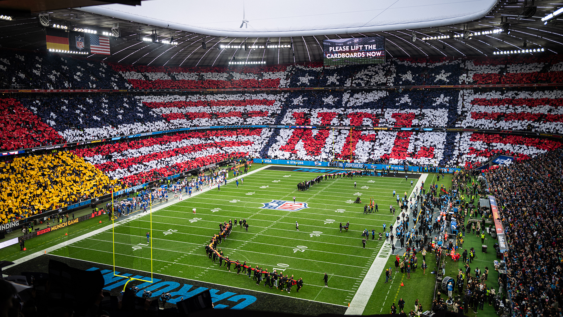 The NFL Munich Game between the New York Giants and the Carolina Panthers at the Allianz Arena