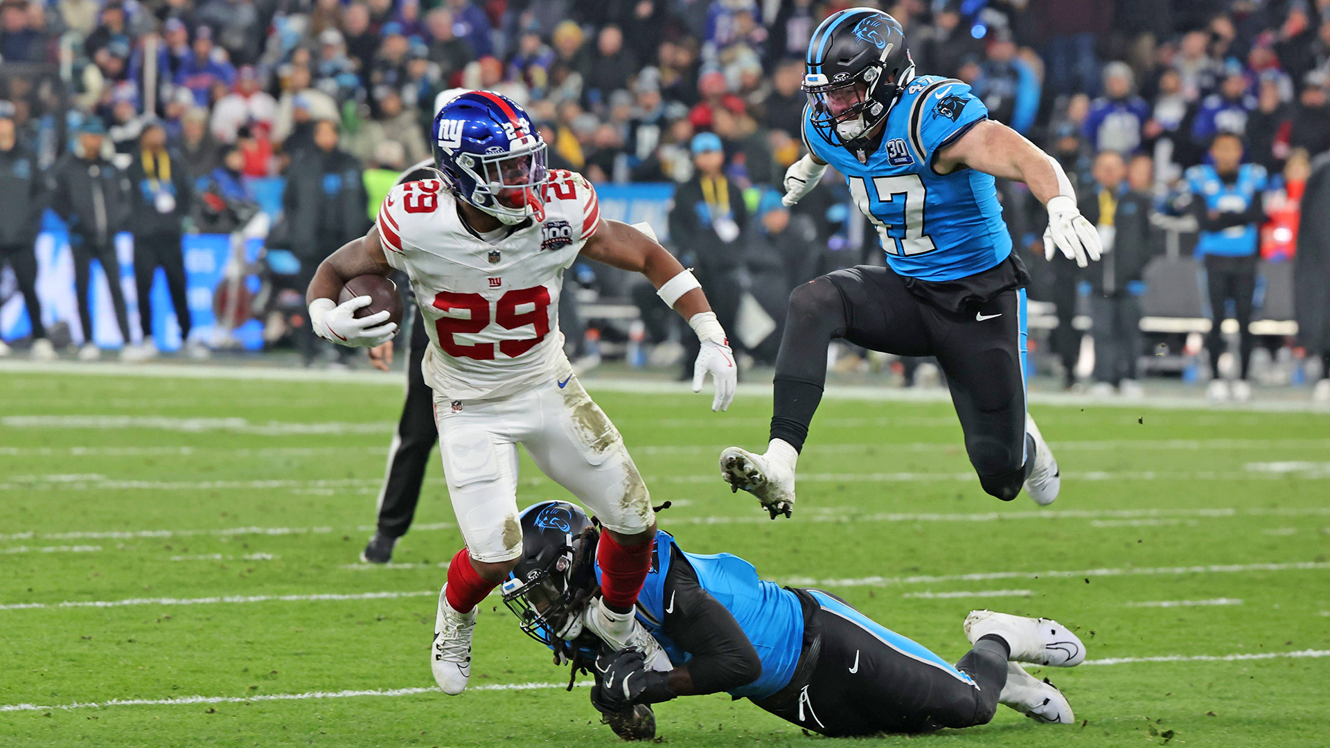 The NFL Munich Game between the New York Giants and the Carolina Panthers at the Allianz Arena