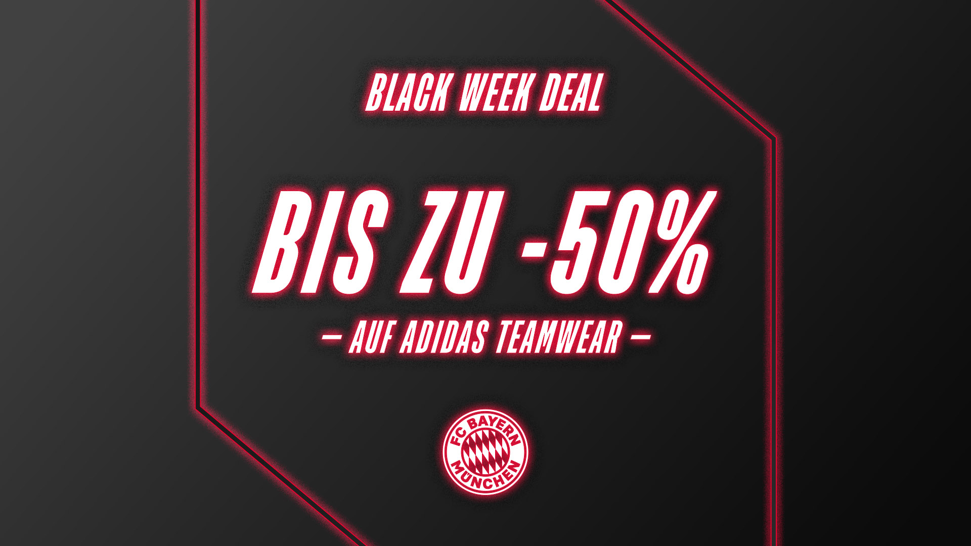 Black Week Deal im FC Bayern Store: Bis zu -50% auf adidas Teamwear & versandkostenfreie Lieferung