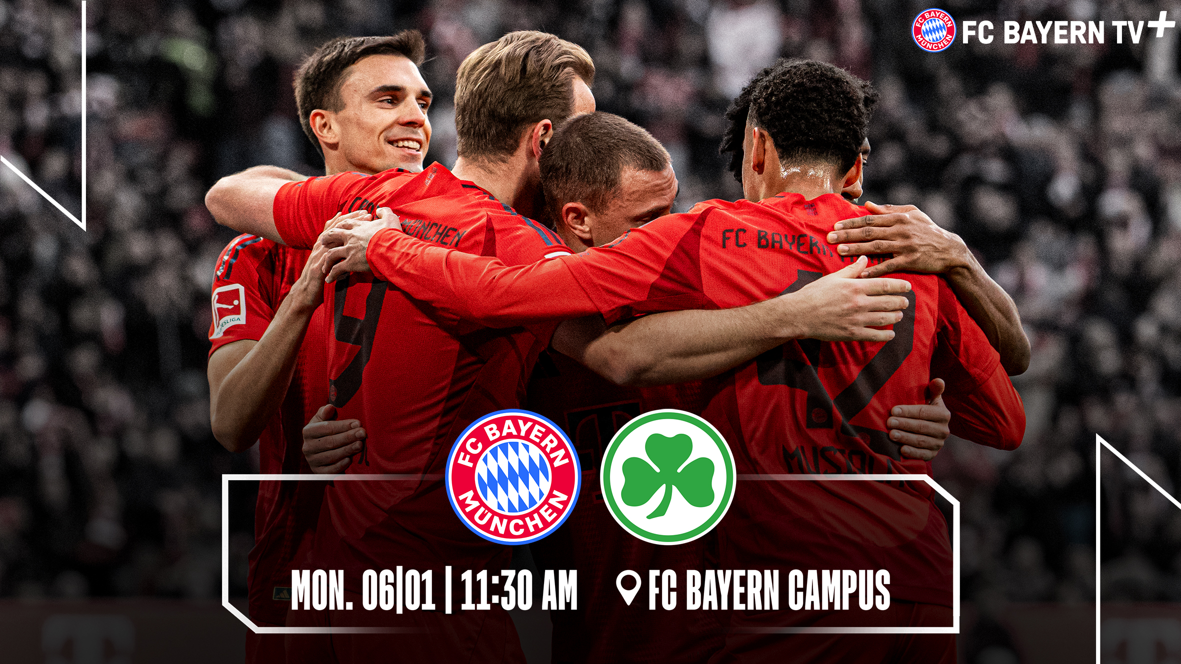 Graphic: Announcement friendly FC Bayern vs. SpVgg Greuther Fürth on 6 January 2025