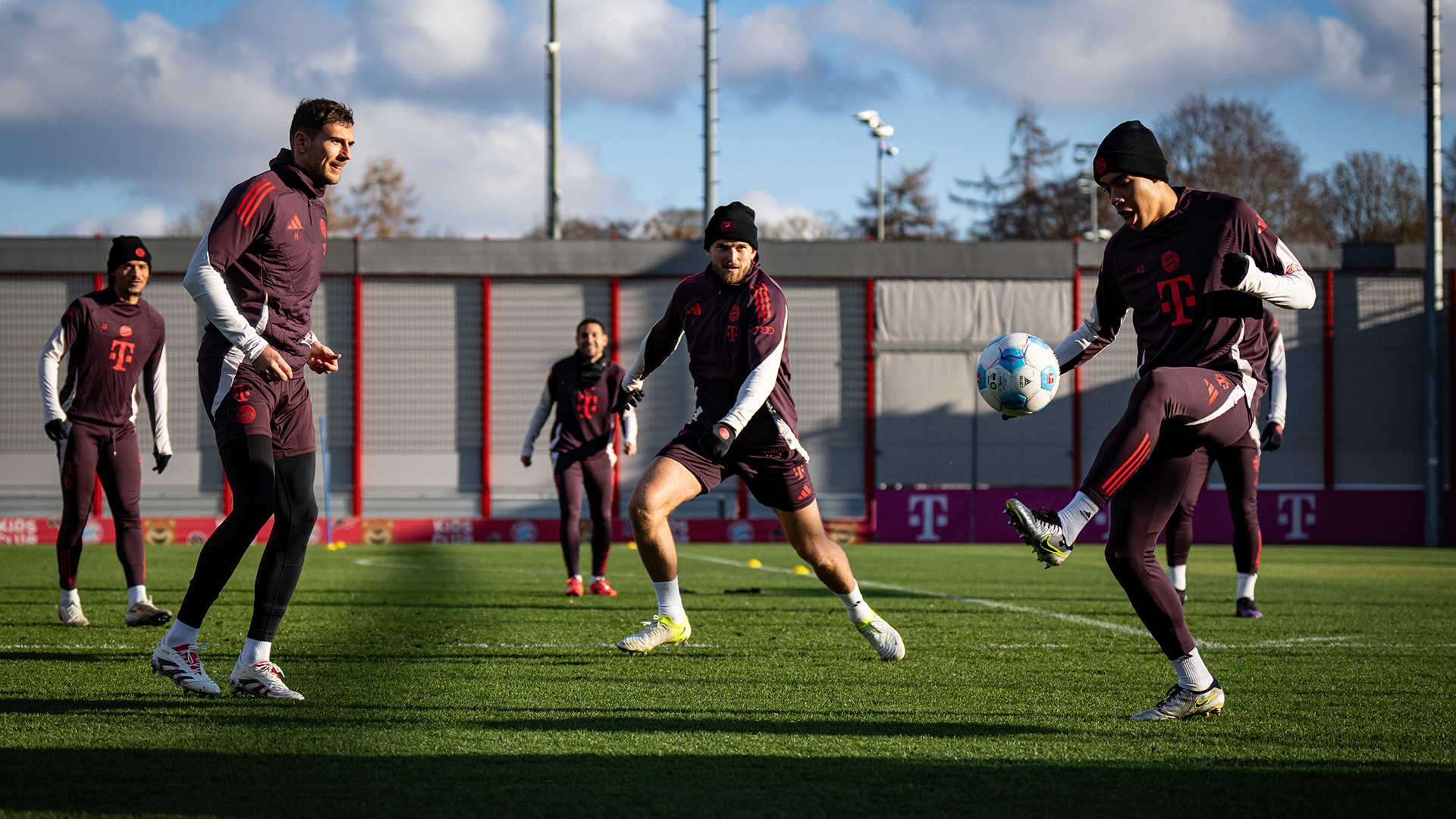 Entrenamiento del Bayern antes del partido contra Borussia Dortmund