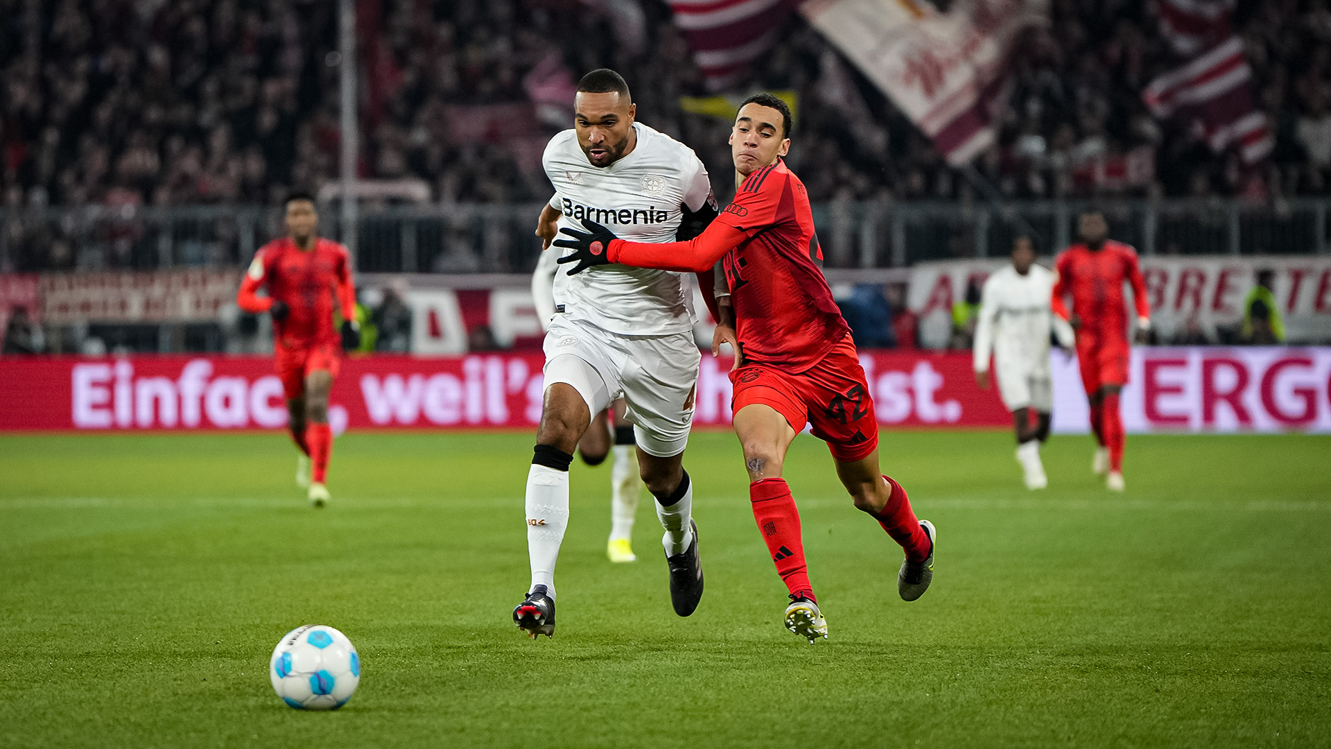 Eine Szene im Pokalspiel zwischen dem FC Bayern und Bayer 04 Leverkusen