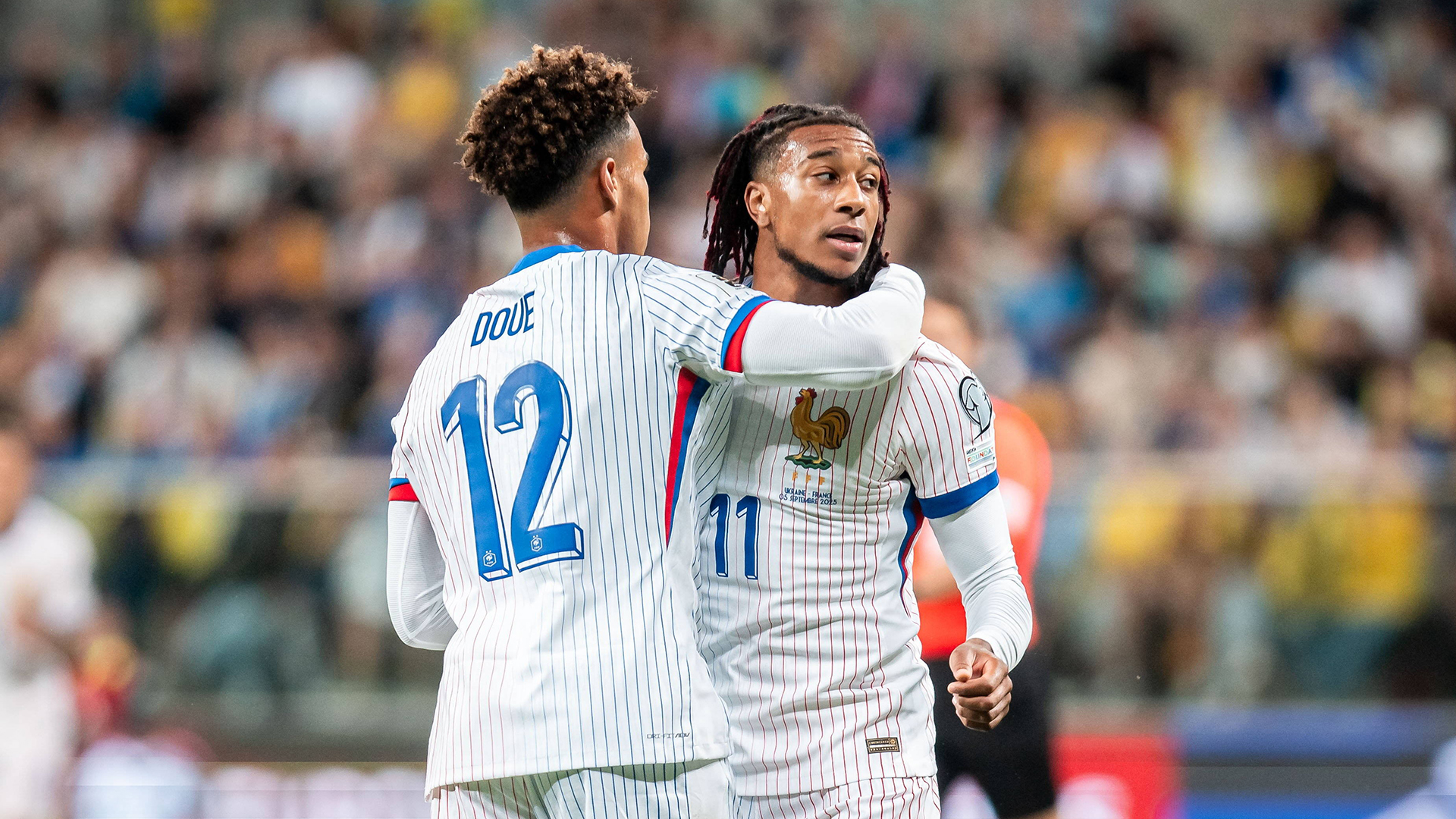 Olise scores for France, Jackson celebrates with Senegal