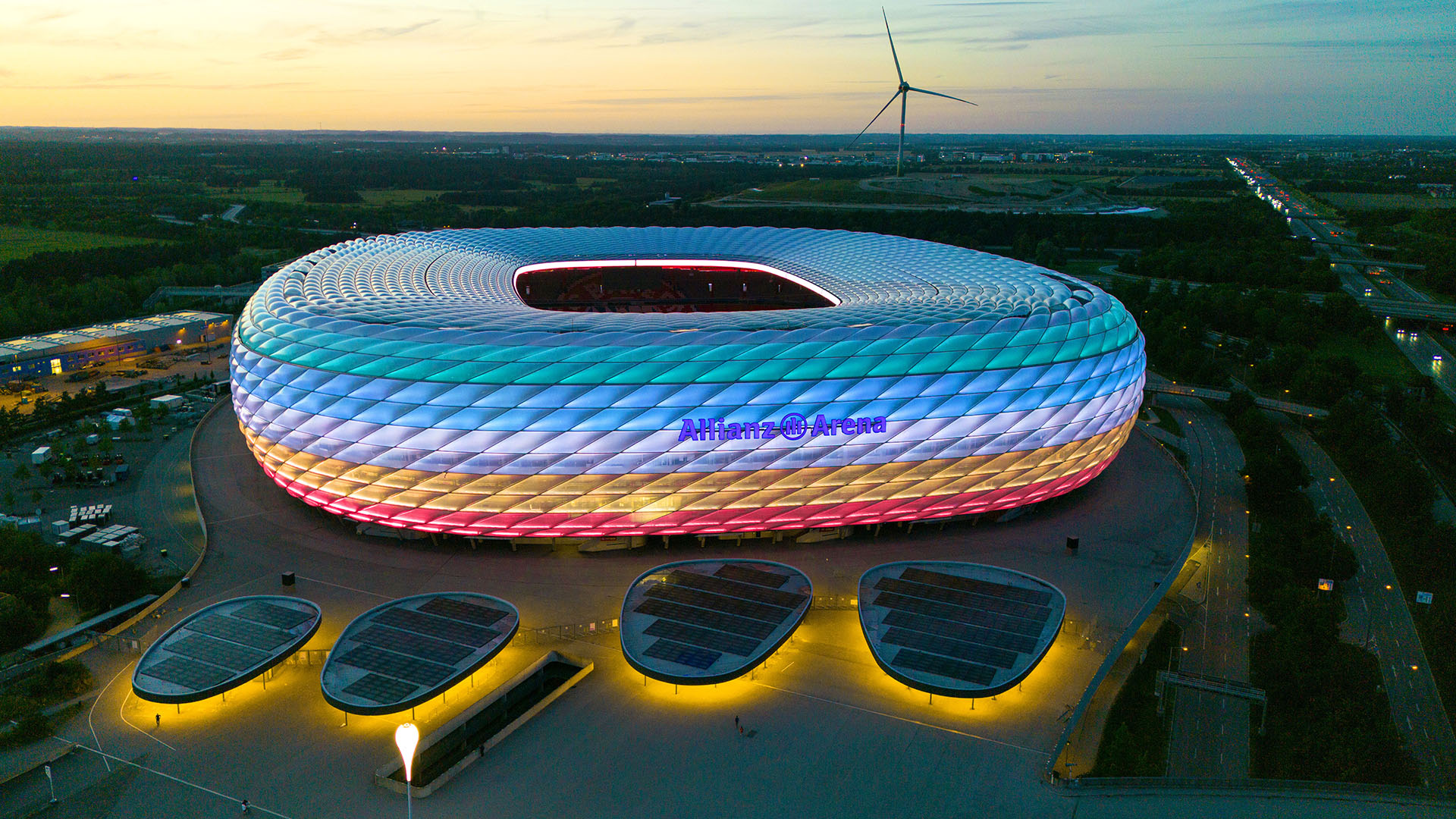 Allianz Arena in colours of Disability Pride Month