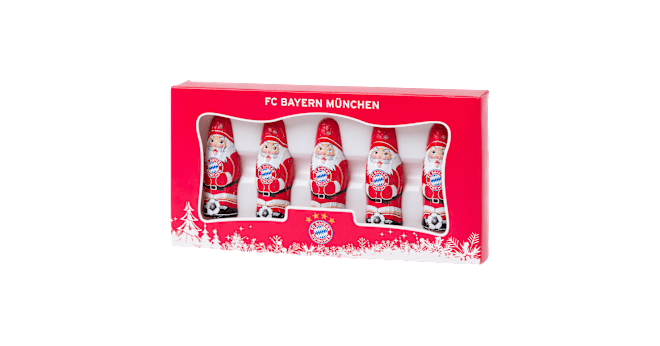 Mini Chocolate Santa Set Of 5 Official Fc Bayern Munich Store