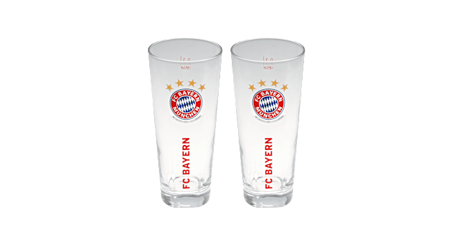 FC Bayern M/ünchen Fanglas 2er Set